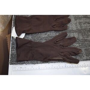 Nationwide Glove Brown Leather Cloth Anti-Contact Gloves Small 8415-00-227-1220